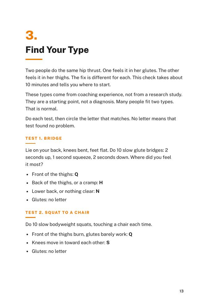 Book page: Chapter 3, Find Your Type, with the first two self-check tests