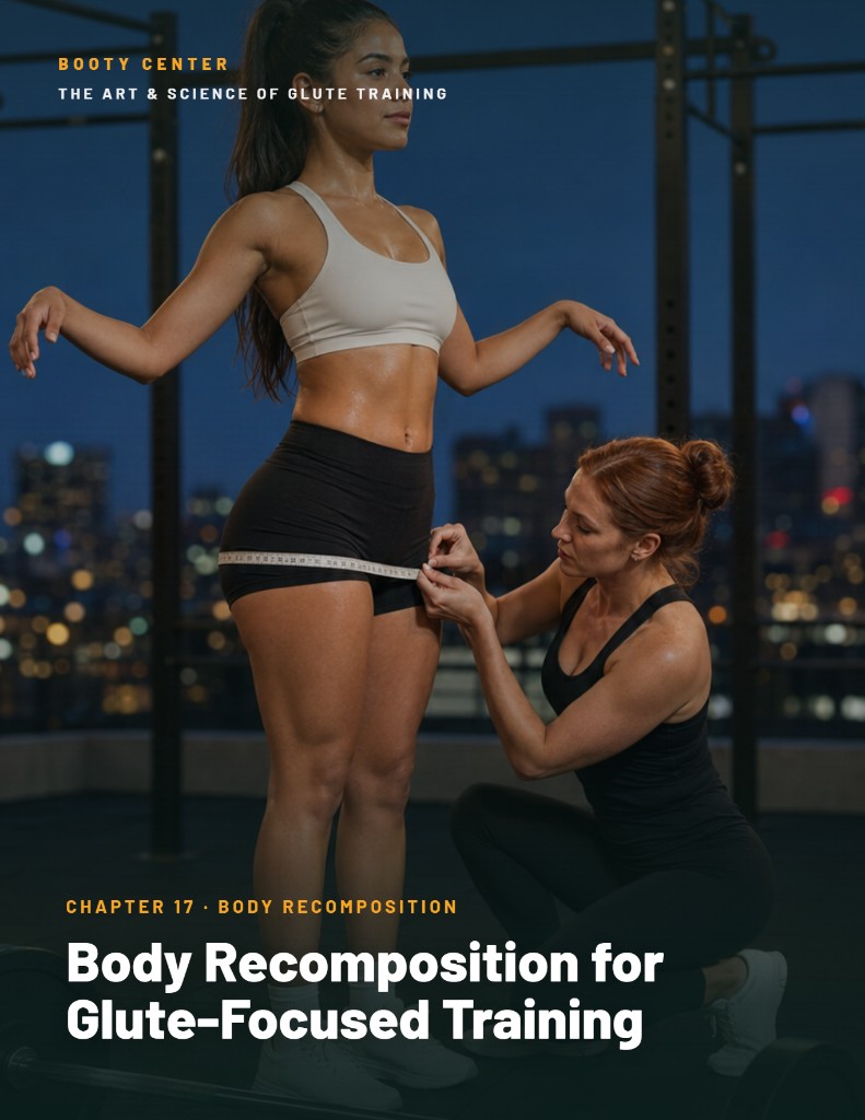 Chapter 17 front cover: Body Recomposition for Glute-Focused Training, from The Art and Science of Glute Training