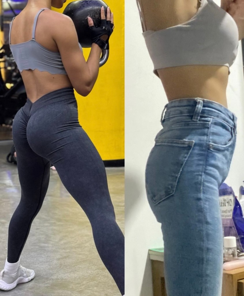 Client side-view before and after