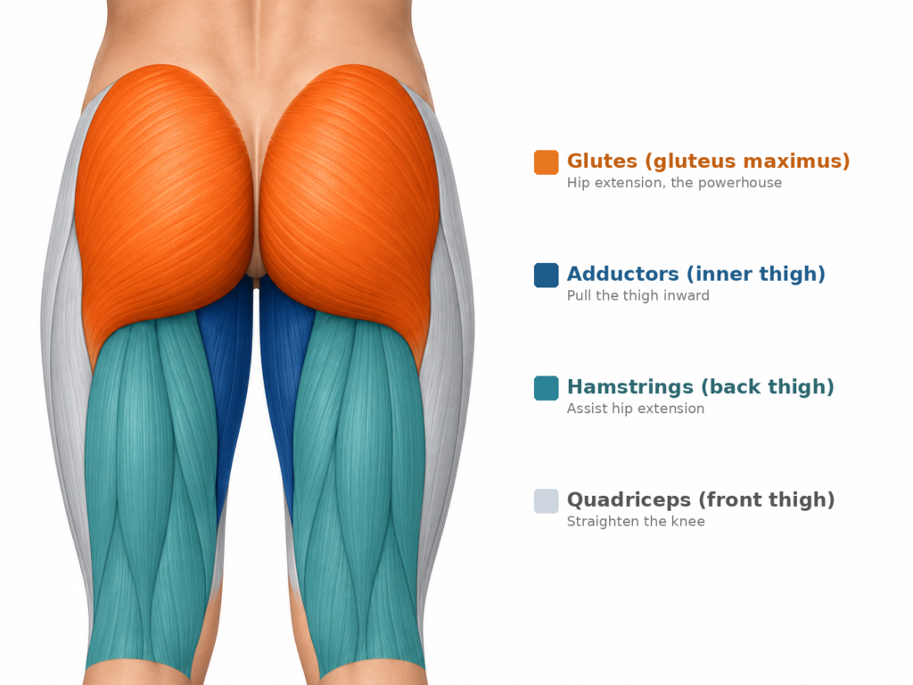 Comparison of a narrow squat and a wide squat and which muscles each stance trains