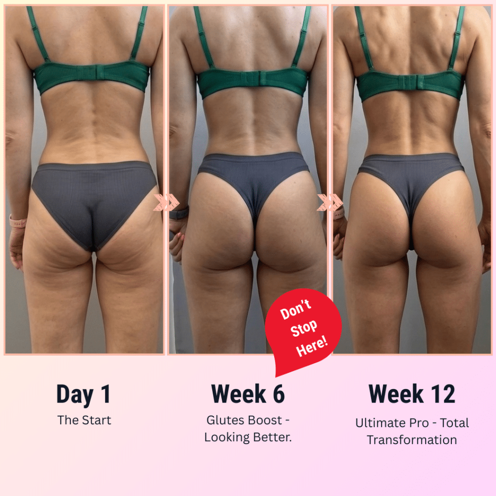 Body transformation comparison images